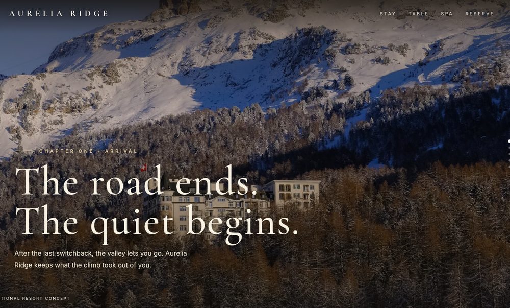 AURELIA RIDGE website preview