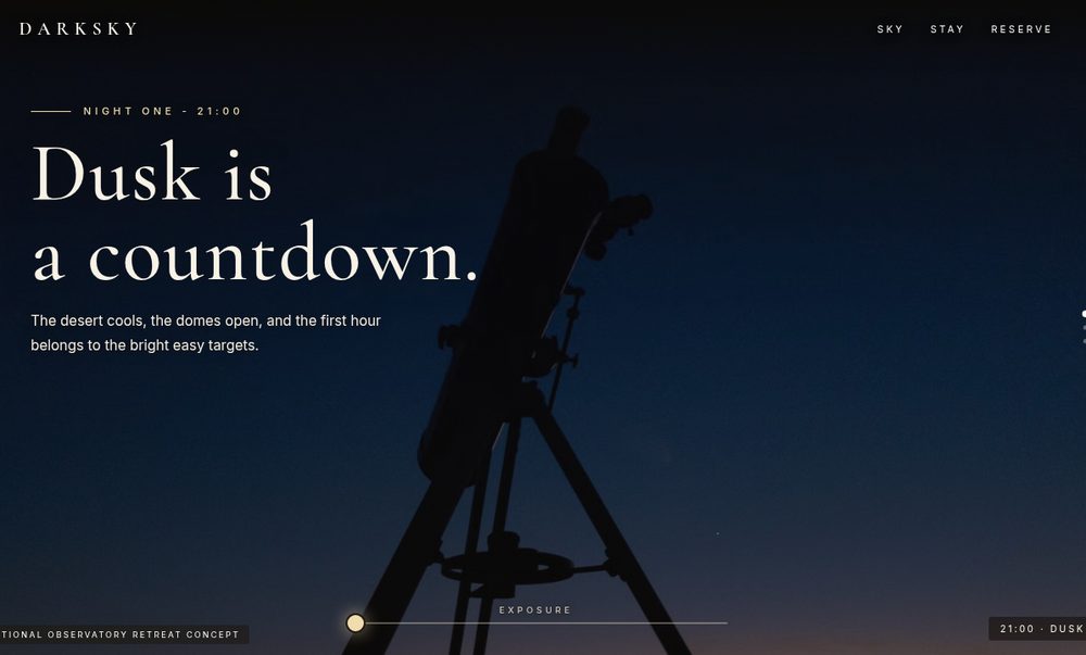 DARKSKY website preview