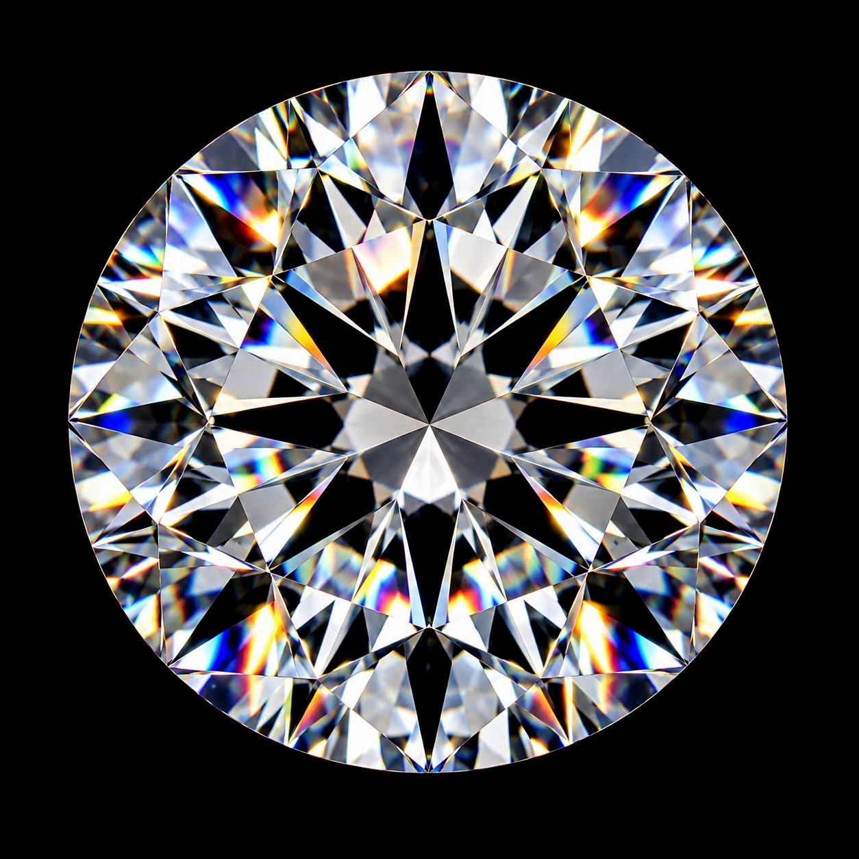 A round brilliant cut diamond