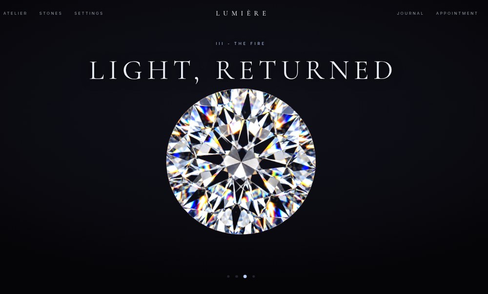 LUMIERE fine jewelry website preview