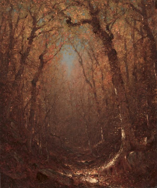Red Wood, sample app design project (artwork: Autumn, a Wood Path)