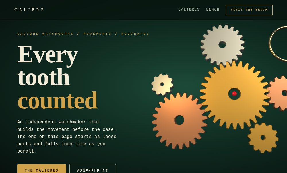 CALIBRE website preview