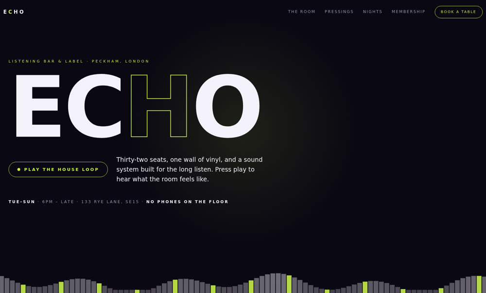 ECHO website preview