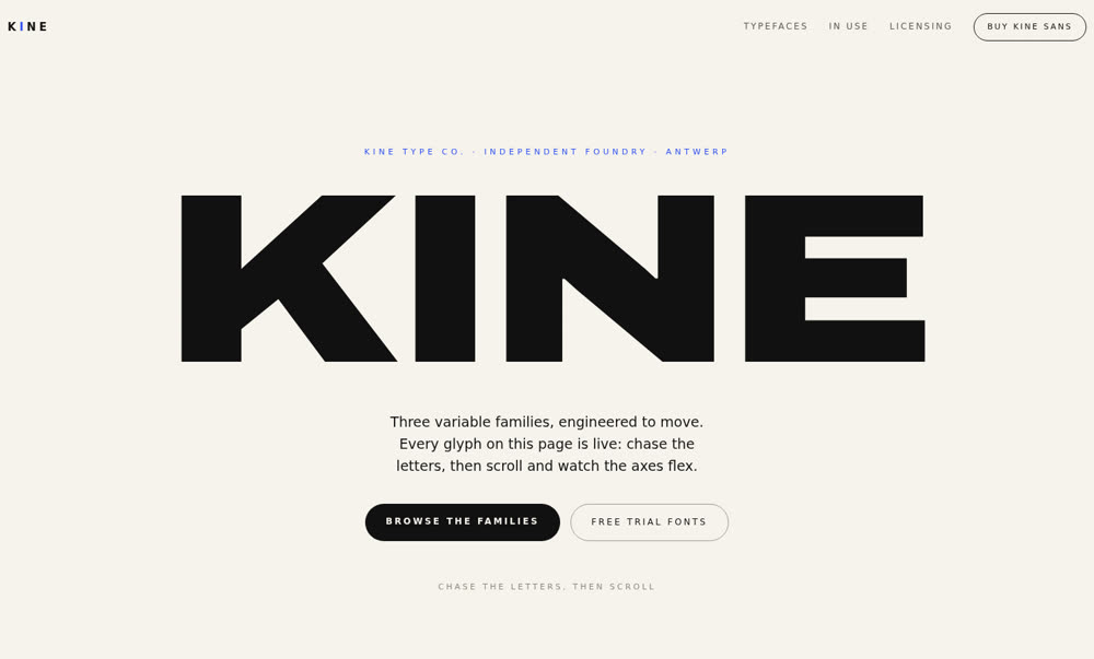 KINE website preview